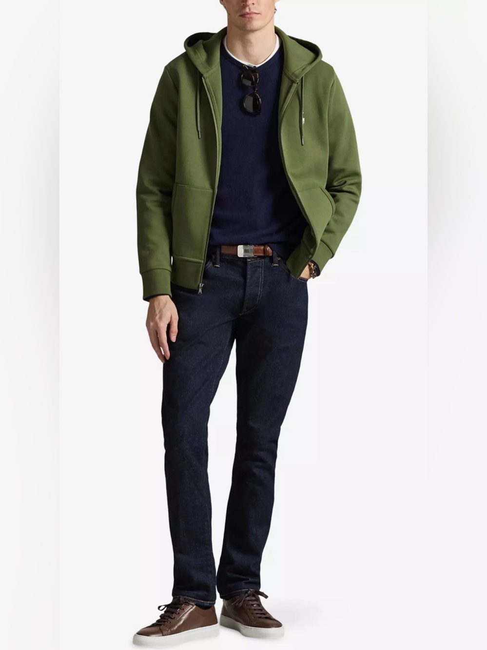 Polo Ralph Lauren Double Knit Zip Hoodie Olive Green XL NWT Logo - Picture 3 of 10